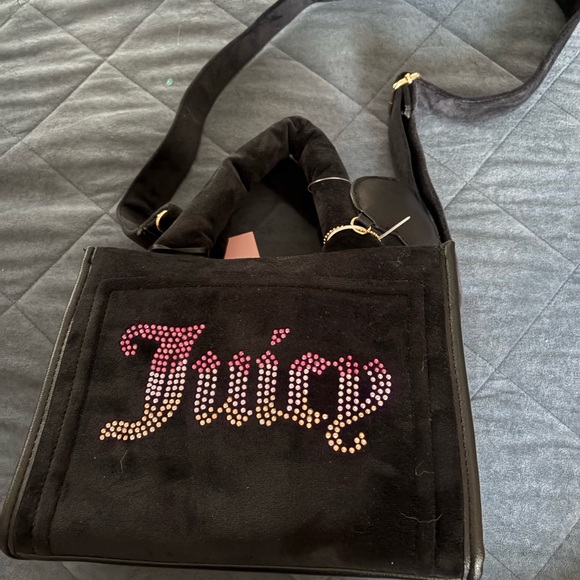 Juicy Couture Handbags - Juicy Couture Black Rhinestone Shoulder Bag